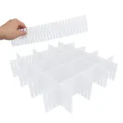100 PCS Premium DIY Drawer Dividers, White, Adjustable Drawer Organizers for ...