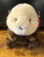 Aurora Rolly Pet - 5" Smiles Sea Otter 16817 Plush Stuffed Animal Toy NWT