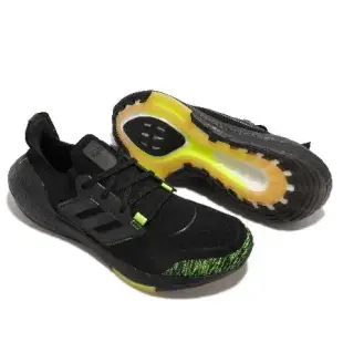 adidas 慢跑鞋 Ultraboost 22 男鞋 黑 黃 綠 緩震 襪套式 運動鞋 愛迪達 GX5915