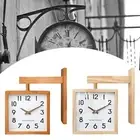 Double Sided Hanging Clock Wall Clock Sturdy Decorative Wear Resistant Easy to