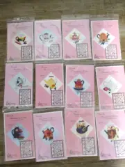 SET OF 12 MONTHLY TEA WITH STRAWBERRIES & CREAM APPLIQUE QUILT PATTERNS