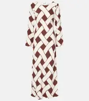 [Rixo] Rixo Alondra maxi dress AU 12 brown