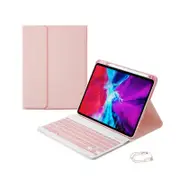 Nevenka Detachable Keyboard Case with Pencil Holder for iPad Air 4/Air 5/Pro 11-Pink