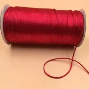 Red Satin Cord 2mm Braided String Beading Rope DIY Jewelry Making Cords 20Meters