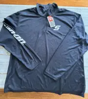 NWT Snap-On Tools 1/4 Zip Performance Pullover Shirt Large Black Long Sleeve