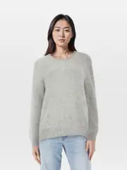 Grey Angora Knitted Jumper