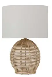 DA Bridgehampton Rattan Base Bedside Lamp