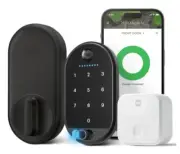 NEW Yale Approach Lock Deadbolt, Black Suede Key-Free Smart Door Lock with Wi-Fi