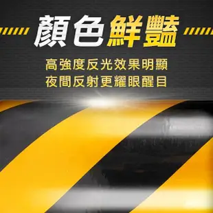 【冠和工程】斑馬線膠帶 黑黃膠帶 反光貼條 安全警示貼紙 地板地面膠帶 TBY2046-F(警戒地標貼 交通反光膜)