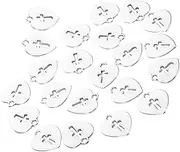 [Anneome] Delicate Heart Pendant Charm Diy Jewelry Kit 40pcs for Necklace Craft Decor