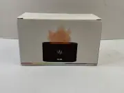 7-Color Aroma Diffuser Humidifier Simulated Flame Gentle Fog - White DQ701A