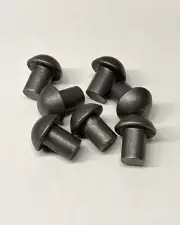 (25) 3/8 X 1/2 Round Head Solid Rivet Steel Blacksmith Antique .375X.500, USA