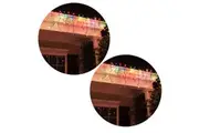 2x 2m Colour Decorative Christmas Solar Curtain Static Flashing 100 LED Lights