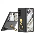 For Samsung Galaxy Z Fold 6 Shockproof PC Ring Stand Case Screen Protector Cover