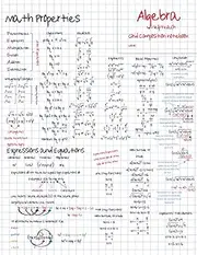 Algebra Notebook: Grid Composition Notebook with Common Equations, Formulas and Graphs for Algebra