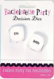 Bachelorette Party Girls Night Out Theme Party Favor Activity Decision Dice Game