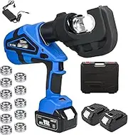 Cordless Hydraulic Cable Cutter, 5000mAh Battery Powered with 360° Rotating Head for Copper & Aluminum Cables, Professional Electric Hydraulic Shears/Pliers Tool