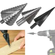 HSS Spiral Step Cone Drill Bit Metal Hole Cutter Titanium Nitride Coat 6-60MM