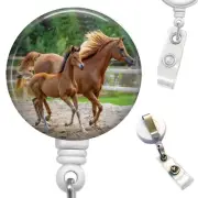 Horse & Pony Running Retractable Work ID Holder Badge Reel