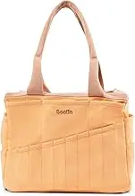 Studio Bag: Art Supply Storage Organizer & Pottery Tool Bag, Washable Craft Tote, Knitting Yarn Bag, Crochet Project Bag, 30 Pockets, 15+ Canvas Colors, Artist Bag for Adults (Creamsicle Crush)