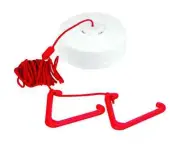 C-TEC Ceiling / Wall Mountable Pull Unit w/ 3 Metre Red Nylon Pull Cord | NC807C