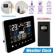 Weather Station Multi-function Alarm Clock Touch Screen Operation w/ Sensor
