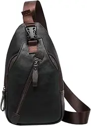 [FOMIYES] Elegant Men Bag Versatile Sling Backpack for Travel Work Daily Use Breathable Design Stylish Chest Bag for Outdoor Sports present for Him