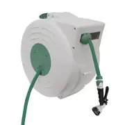 Hills Retractable Wall Mounted Kink Free Water Hose Reel UV Resistant 20M