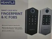 HEANTLE Front Door Lock Handle Set Fingerprint Keyless Entry Smart Deadbolt Lock