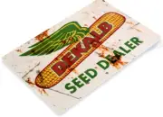 DEKALB SEED DEALER TIN SIGN ACRES OF GOLD FARM CORN DEALERSHIP GENETICS 12 x 18