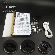 DS3231 Key Control Brightness Adjustable Big Size Dot Matrix Alarm Clock Kit NEW
