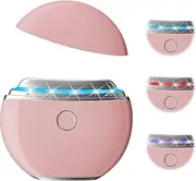 Gua Sha Electric, EMS Gua Sha Face Tools, Electric Face Massager with Heat & Vibration, EMS Device Face, Anti-Ageing Face Massager, Pink