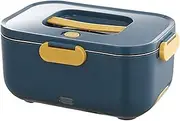 Water Free Heating Lunch Box,New Electric Lunch Box For Home/Car,Electric Lunch Box With Fork Spoon,Stainless Steel Inner Lining,Portable Lunch Heater For Truck/Car/Office (Dark