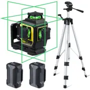 Laser Level 360 Self Leveling with Tripod, 3 X 360 Green Beam Cross Line Lase...