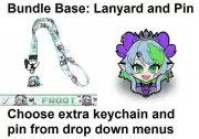 VShojo Froot (Apricot) - Build your own pin + lanyard set!