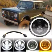 For1973-1980 International Harvester Scout II 2pc 7" Round LED Headlights Hi/Lo