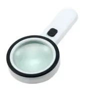 Reading Magnifier Double Layers Optical Glass Lens Hand Led Magnifier
