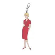 Lori Holt Enamel Happy Charm Vintage Lady Red *ST-22911*