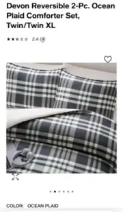 UGG Twin/ Twin XL Devon Set New Ocean Plaid