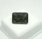 14.20ct Black Rutile Rutilated Quartz - 18x13mm Emerald - Black Rutilated Quartz