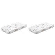 2x The Peanutshell Baby Polyester Changing Pad Cover Sleeve Under The Stars 81cm