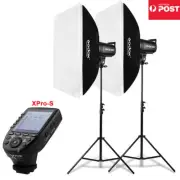 2X Godox SK300II Studio Flash + Softbox + Light Stand + XPRO-S Trigger for Sony
