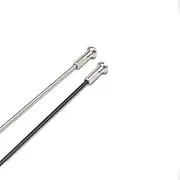 Bicycle Parts Replace Spokes, Spoke Radius Stainless Steel 14G Black Silver Straight Brass Nipple(14g Black 20pcs)