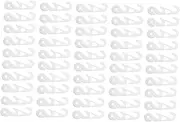 50pcs Hook Hooks Rope Extension Buckle Non-slip Strap Hook Extender Adjustable Buckle Extension Ear Rope Buckle Band Buckle Plastic White