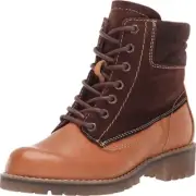 Eric Michael Z101117 Women Tan/Chocolate Leather Alana Boot Size US 9.5-10 EU 40