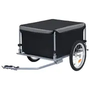 Bike Trailer Black and Grey 65 kg vidaXL