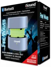 iSOUND Bluetooth FIRE WAVES Glowing Portable Speaker - SILVER- ISOUND-5316 [F53]