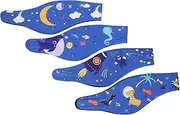 PAMINGONO 4pcs ， ， Ear Muffs Elastic Headbands Adjustable Water Headband Water Swimming Headband for Ears Hair Bands Ear Covers for Shower Blue Neoprene
