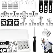 Football Puncture Repair Kit | Football Repair Kit | Football Multiple Replacement Parts Set | J-Shaped Clips | R-Shaped Football Goggle Clips | Screws with Nuts & Buckles for Football