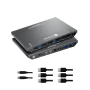 Switch 2 Computers 2 Monitors DisplayPort 8K@60Hz 4K@165hz/144hz,DP KVM Switch